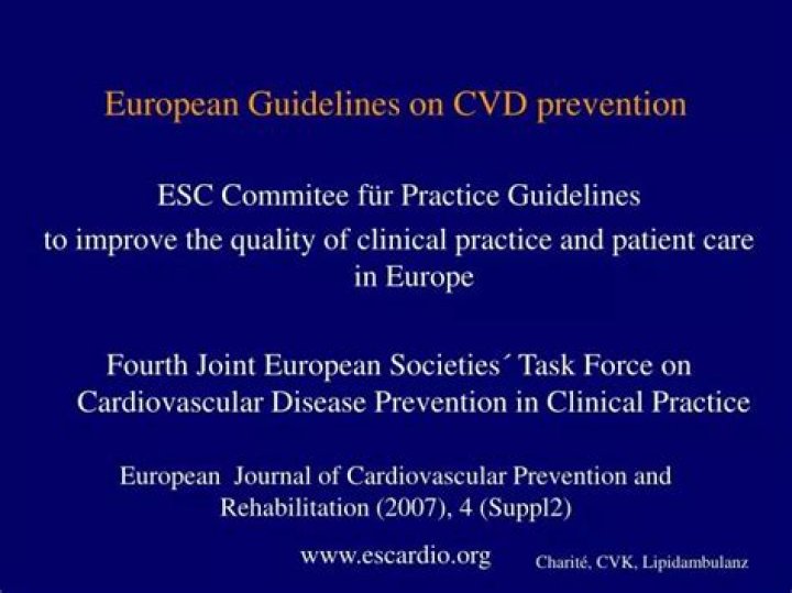Are the European guidelines on CVD prevention in clinical practice up to date?