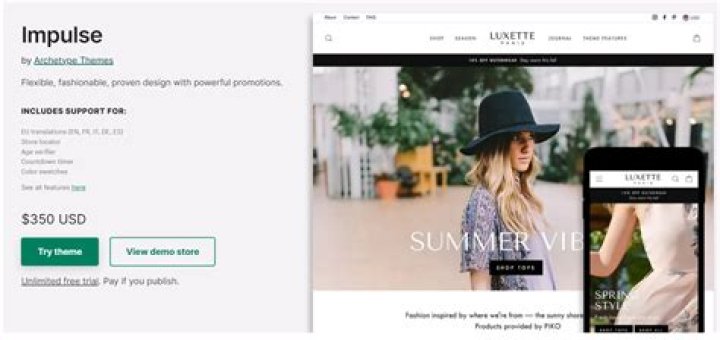 Is impulse a Shopify theme?
