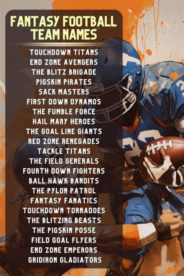 What are good team names for fantasy football?