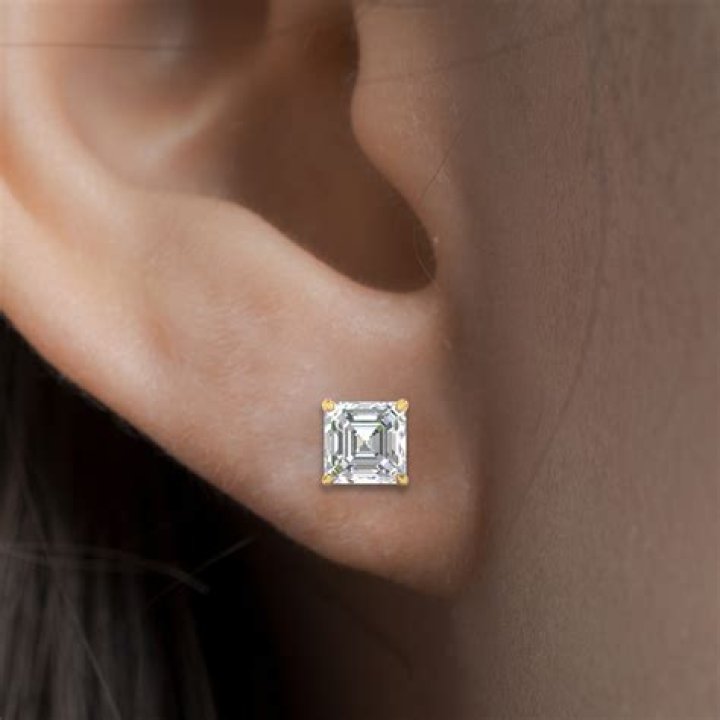 What are square diamond earrings called?