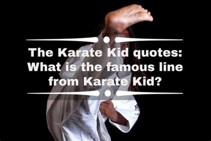 What is the famous line from Karate Kid?